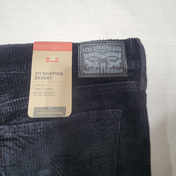Levi's 311 shaping skinny mid rise jeans 33x30 woman's corduroy - Picture 6 of 7
